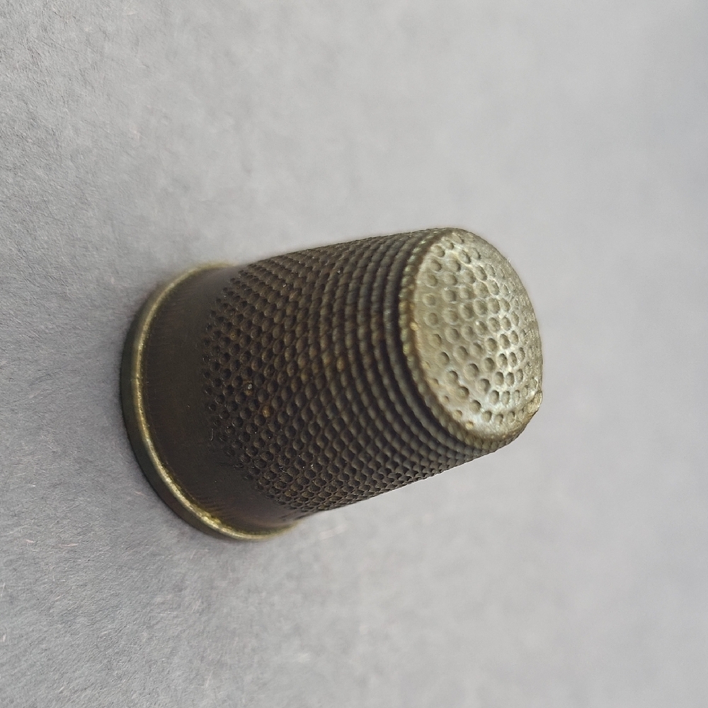 Vintage Brass Thimble for Fiber Arts